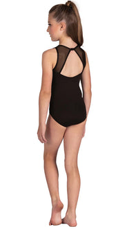 24131C Childs Cutaway Tank Rhinestone Trim Leotard