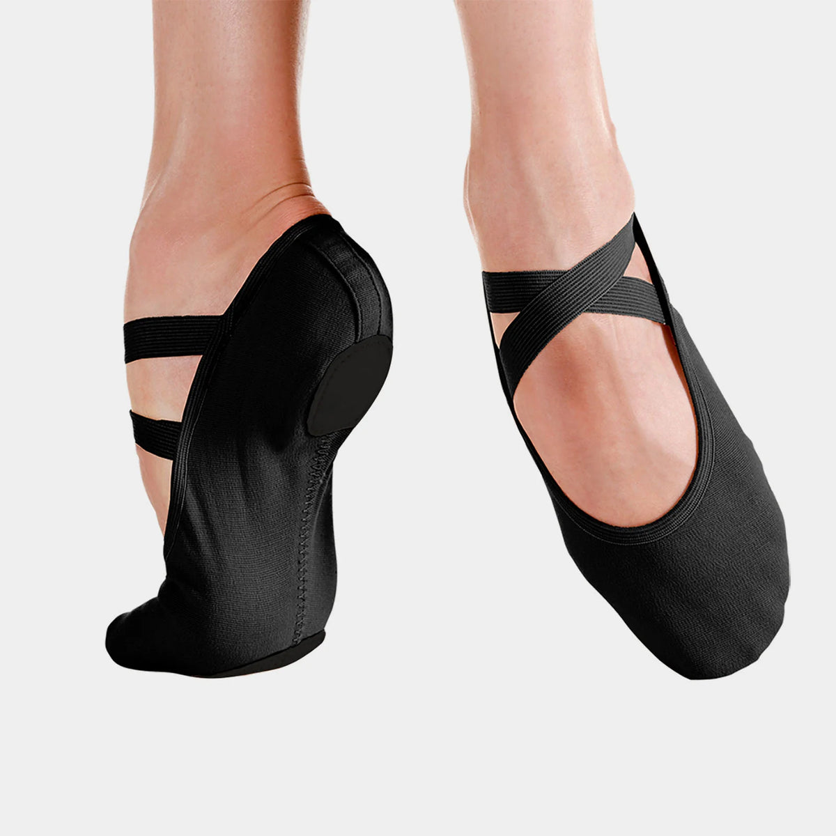 SD120L Super Pro Stretch Canvas Ballet Slipper - Black