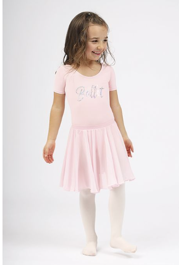 40195 Child Skirted Leotard with Glitter Applique