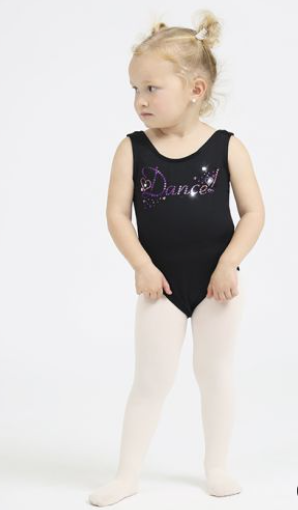 40296 Child Tank Leotard with Glitter Applique