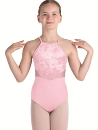 CL5665 Child Haute Velvet Halter Leotard