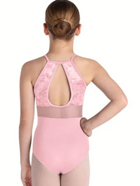 CL5665 Child Haute Velvet Halter Leotard