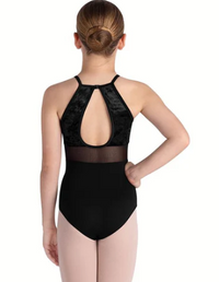 CL5665 Child Haute Velvet Halter Leotard