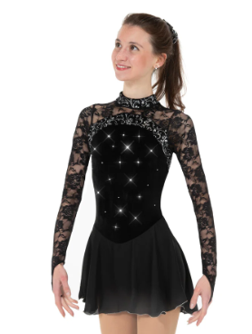 524 - Adult Lace Vivace Figure Skating Dress