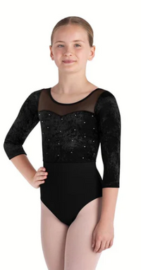 CL5246 - Child Haute Velvet Mesh Back Leotard