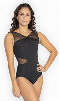 BY01 Adult Mesh Detail V Neck Tank