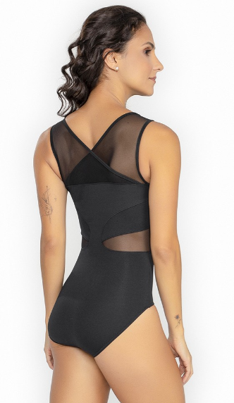 BY01 Adult Mesh Detail V Neck Tank