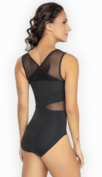 BY01 Adult Mesh Detail V Neck Tank