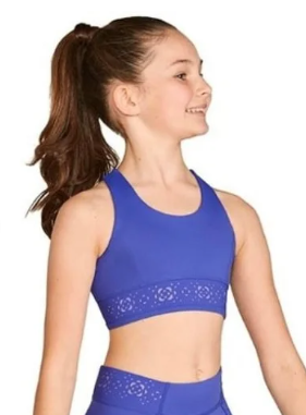 FT5241C - Kids Laser Hem Crop Top - Size 10