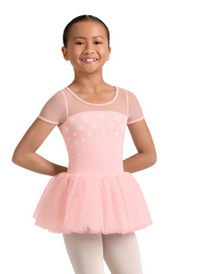 M20003C - Kids Scoop Neck Keyhole Back TuTu Leotard
