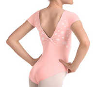 M20005C - Kaleidoscope Print Back Cap Sleeve Leotard