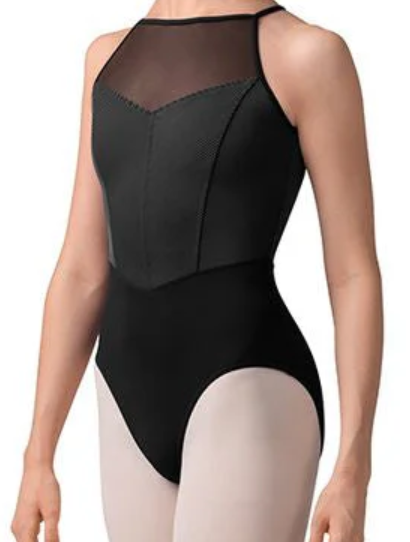 M40001LM - Zephyr Striped Halter Neck Leotard