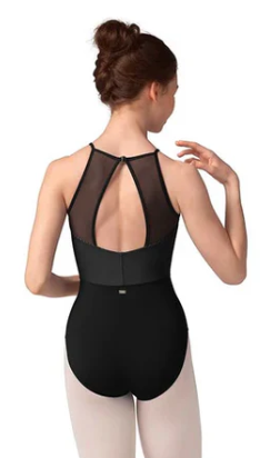 M40001LM - Zephyr Striped Halter Neck Leotard