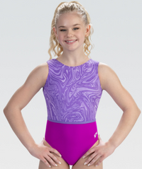 3914 - Kids Marble Sub Gymnastics Leotard with Primatex