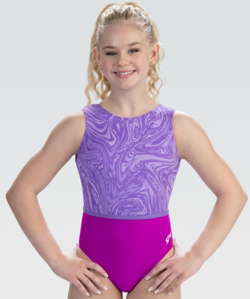 3914 - Adults Marble Sub Gymnastics Leotard with Primatex