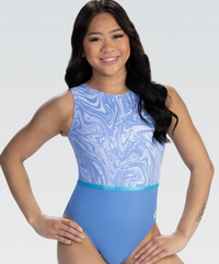 3914 - Adults Marble Sub Gymnastics Leotard with Primatex
