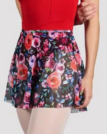 R0241 - Adult Bloch Floral Pull On Skirt