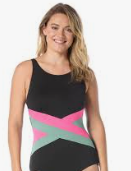 G7A220 - Ladies High Neck One Piece Swimsuit