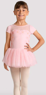 CL20007 - Kids Metallic Print Cap Sleeve TuTu Leotard