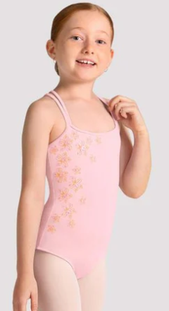 CL70009 - Kids Metallic Print Back Strap Cami Leotard