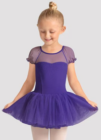 M20007C - Celestia Puff Sleeve Tutu Leotard