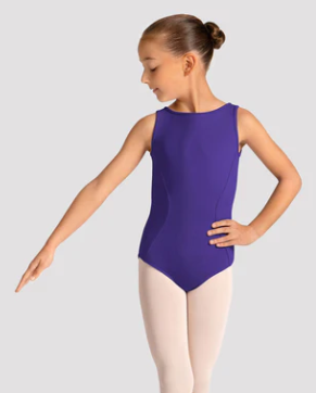 M50009C - Celestia Boat Neck Mesh Back Tank Leotard