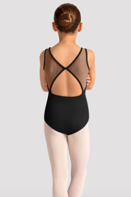 M50009C - Celestia Boat Neck Mesh Back Tank Leotard