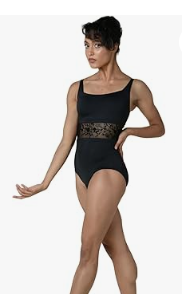 22112A - Square Neck Floral Leotard