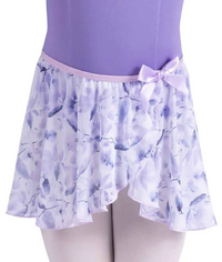 26407C - Kids Mock Wrap Floral Skirt