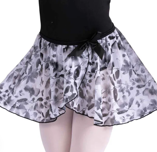 26407C - Kids Mock Wrap Floral Skirt