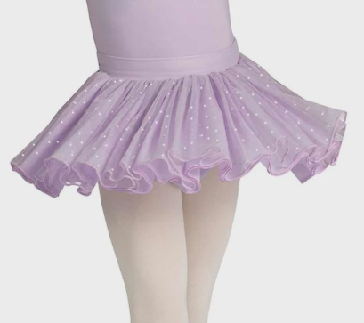 24403C - Polka Dot Mesh Skirt