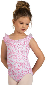 25110C - Ruffle Trim Print Leotard