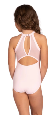 25101C - Kids Halter Neck Sparkle Mesh Leotard