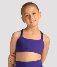 M30014C - Kids Back Strap Gel Print Crop Top