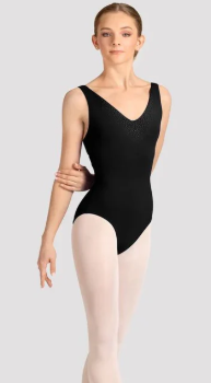 M50004LM - Ladies V Neck Dot Print Tank Leotard