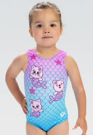 E5298 - Kids Cat Mermaid Gymnastics Leotard