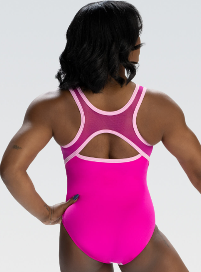 E5295 - Simone Biles Kids Marble Print Gymnastics Leotard