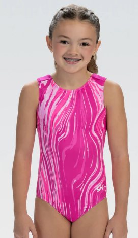 E5287 - Adults Pink Pop Tank Gymnastics Leotard
