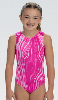 E5287 - Adults Pink Pop Tank Gymnastics Leotard