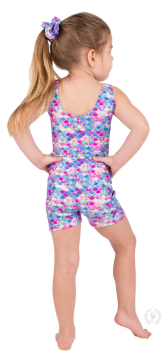 G00503 - Kids Shimmering Scallop Gymnastics Biketard