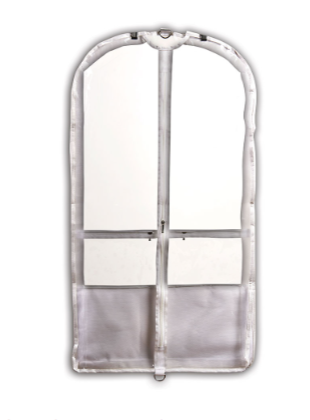 B598 Wite Gusseted Competition Garment Bag