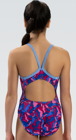 0510GL - Uglies Printed V Back Swimsuit