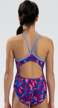 0510GL - Uglies Printed V Back Swimsuit