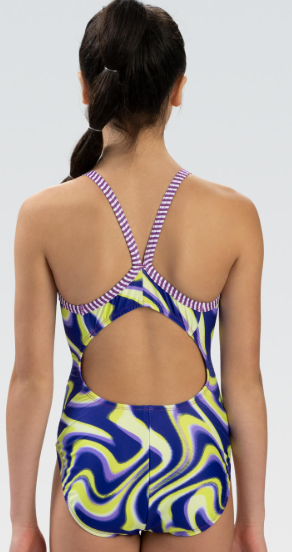 0510GC - Uglies Printed V Back Swimsuit