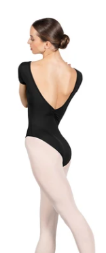 L4262 - Ladies Soft Gather Low Cap Sleeve Leotard