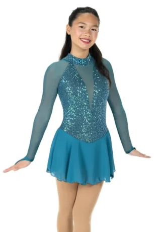 222 - Kids Ocean Opal Figure Skating Dress