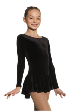 2850 Adult Long Sleeve Velvet Skate Dress