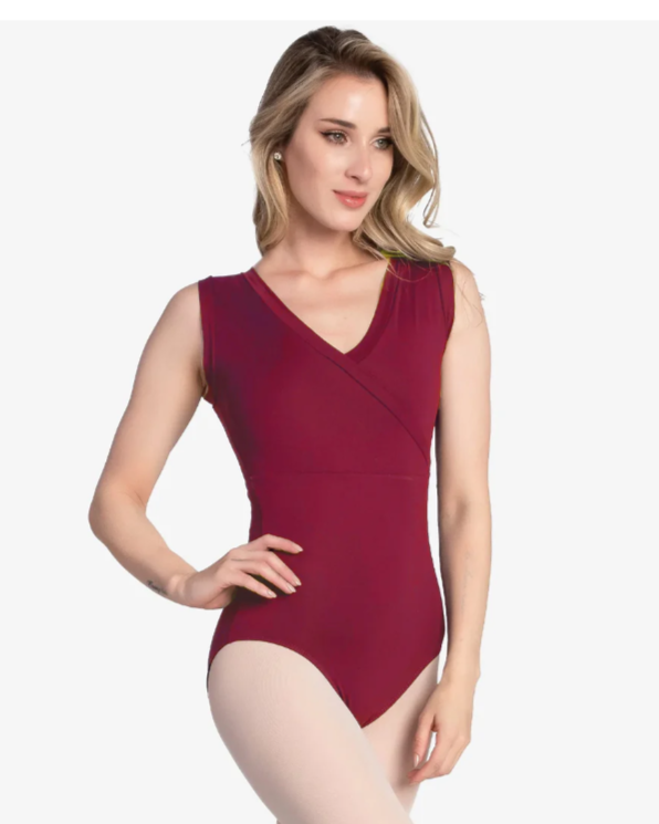 SL165 Adult Mock Wrap Front Leotard