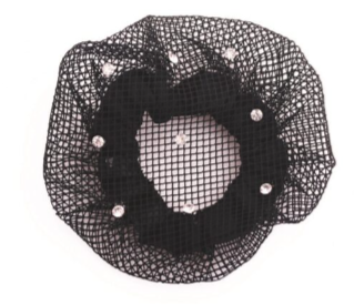 BC0010 Adult  Mesh Hair Bun Cover - with Rhinestones