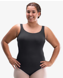 SL193 - Curvy Adult Shelf Lined Tank Leotard.